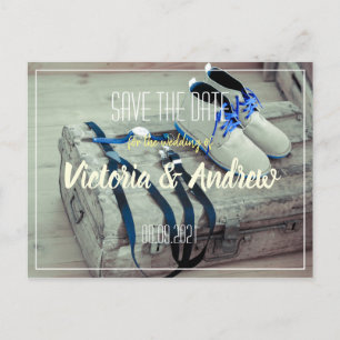 Grooms Shopenders Save the Date Briefkaart