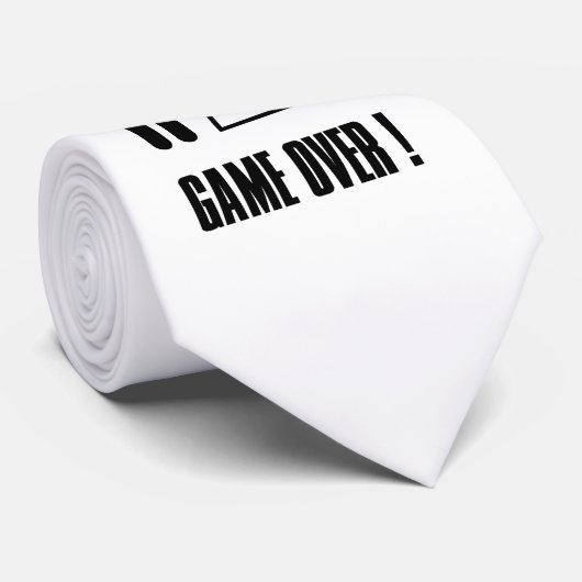 Groom's stropdas GAME OVER! (Opgerold)