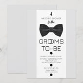 Grooms to-be huwelijksdouche uitnodiging (Voorkant / Achterkant)