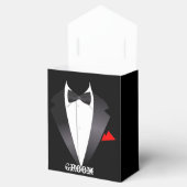 Groom's Tuxedo Shirt Bedankdoosjes (Geopend)