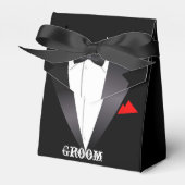 Groom's Tuxedo Shirt Bedankdoosjes (Voorkant Zijde)