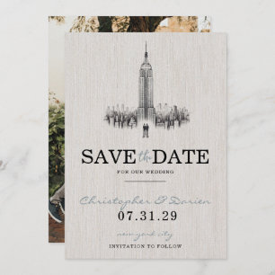 Grooms uit New York slaan de datum op Save The Date