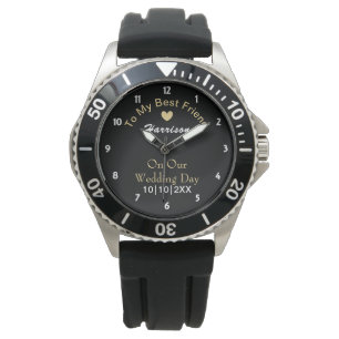 Grooms Weddendag Keepasje Gift Personalized Watt Horloge