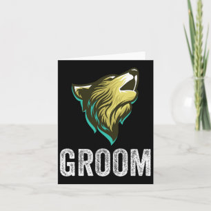 Grooms Wolf Bachelor Wedding Groomsmen Team Kaart