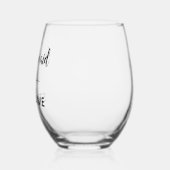 Groomsmaid Black Script met naadbinding Wijnglas Zonder Voet (Links)