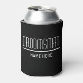 Groomsman Aangepaste naam en datum Blikjeskoeler (Blikje Voorkant)