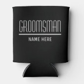 Groomsman Aangepaste naam en datum Blikjeskoeler (Voorkant)