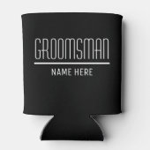 Groomsman Aangepaste naam en datum Blikjeskoeler (Achterkant)