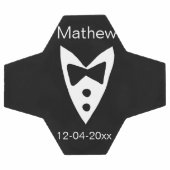 groomsman ajouter nom année noir arc chemise crava (Plat)