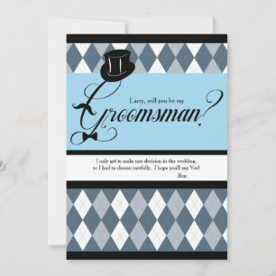 Groomsman Argyle Request Kaart