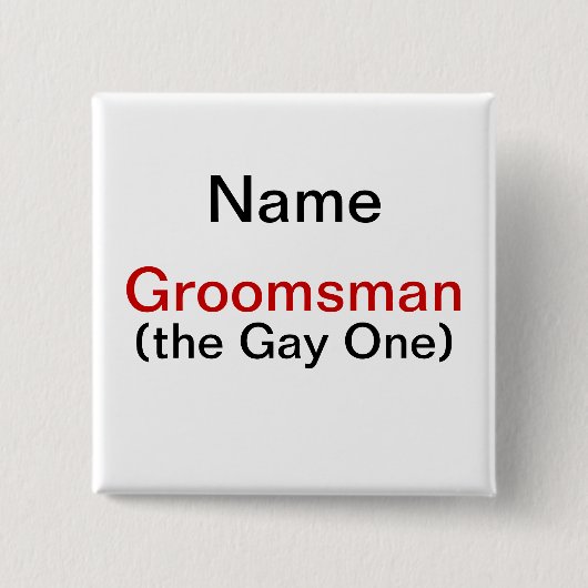 Groomsman Bachelor Party Vierkante Button 5,1 Cm (Voorkant)