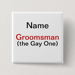 Groomsman Bachelor Party Vierkante Button 5,1 Cm