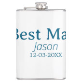 Groomsman Bachelorette Party Voeg naam toe Modern Heupfles (Voorkant)