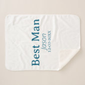 Groomsman Bachelorette Party Voeg naam toe Modern Sherpa Deken (Voorkant (horizontaal))