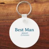 Groomsman Bachelorette Party Voeg naam toe Modern Sleutelhanger (Achterkant)