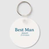 Groomsman Bachelorette Party Voeg naam toe Modern Sleutelhanger (Achterkant)