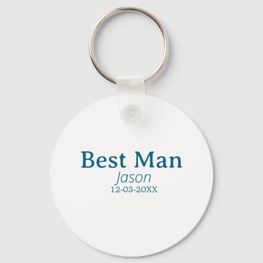Groomsman Bachelorette Party Voeg naam toe Modern Sleutelhanger (Achterkant)