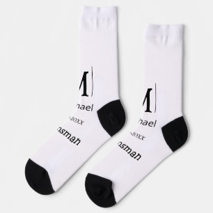 Groomsman Bachelorette Party Voeg naam toe Modern Sokken