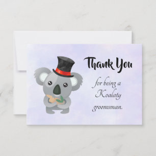 Groomsman bedankt Koala Pun