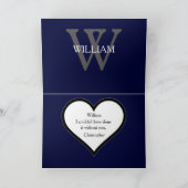 Groomsman bedankt monogram aangepaste Kaart (Binnen)