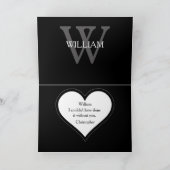 Groomsman bedankt monogram + naam Kaart. (Binnen)