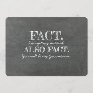 GROOMSMAN BEST MAN Funny Voorstel Kaart