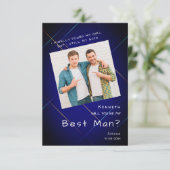 Groomsman Best Man Proposal on Dark Background Kaart (Staand voorkant)