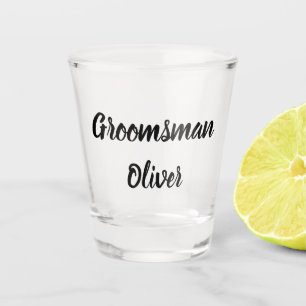 Groomsman Black Custom Name Gifts Wedding Shot Glas