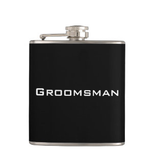 Groomsman Black Flask Heupfles