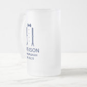 Groomsman Blue Bow Stropdas Matglas Bierpul (Voorkant links)