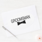 Groomsman Bowtie Ovale Sticker (Envelop)