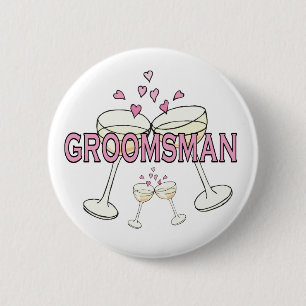 Groomsman Bruiloft ID Button