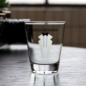 Groomsman Cravate noire Tuxedo Mariage verre percu