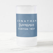 Groomsman Custom Wedding for Modern Monogram Matglas Bierpul (Center)