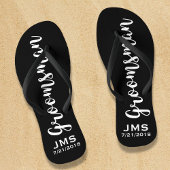 Groomsman Custom Wedding for Modern Monogram Teenslippers