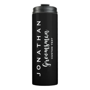 Groomsman Custom Wedding for Modern Monogram Thermosbeker