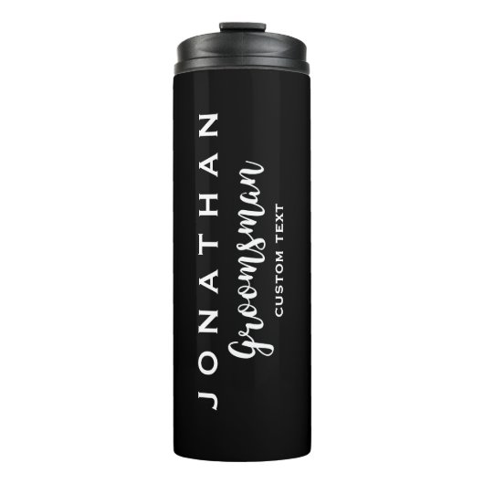 Groomsman Custom Wedding for Modern Monogram Thermosbeker (Voorkant)