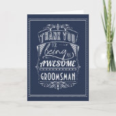 Groomsman dank u waardering kaart (Voorkant)