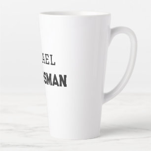 Groomsman eenvoudige minimale voeg naam modern man latte mok