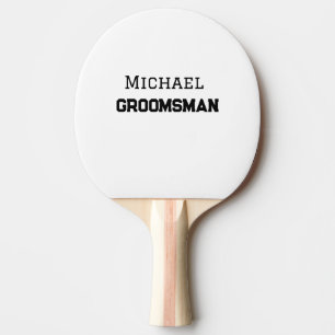 Groomsman eenvoudige minimale voeg naam modern man tafeltennisbatje