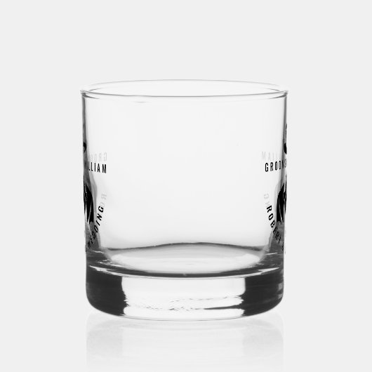 Groomsman Elegant Tuxedo bruiloft Whisky Glas (Links)