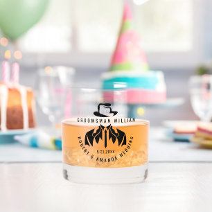 Groomsman Elegant Tuxedo bruiloft Whisky Glas