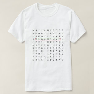 Groomsman Fun Wedding Word Search Bachelor Party T T-shirt