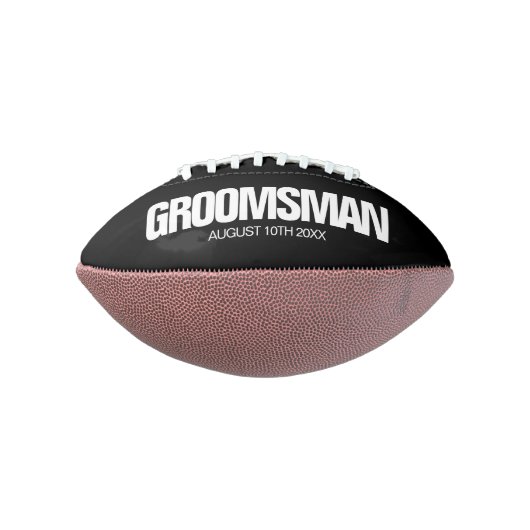 Groomsman gepersonaliseerd mini football bruiloft (Gedraaid 90)