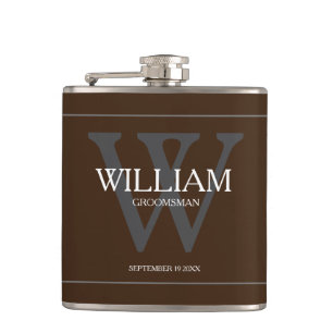 Groomsman Gift Bruiloftsgeschenk Rustiek Chic Brow Heupfles
