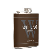 Groomsman Gift Bruiloftsgeschenk Rustiek Chic Brow Heupfles (Rechts)