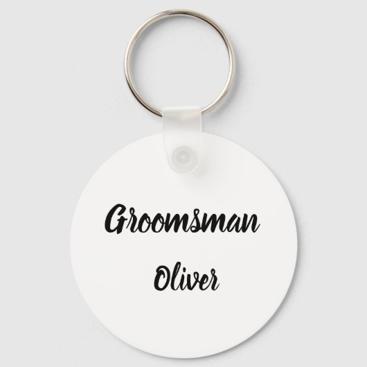 Groomsman Gift Custom Name Gifts Wedding Sleutelhanger (Voorkant)