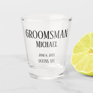 Groomsman Gift gepersonaliseerd Shot Glas