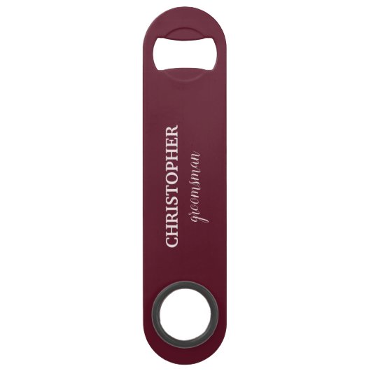 Groomsman Gift Gepersonaliseerde Monogram Bruiloft Speed Flessenopener (Voorkant)