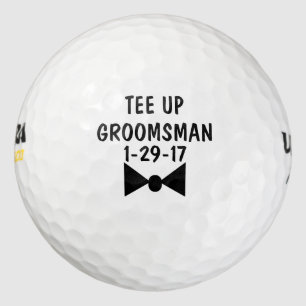 Groomsman Golf Ball Invite Golfballen